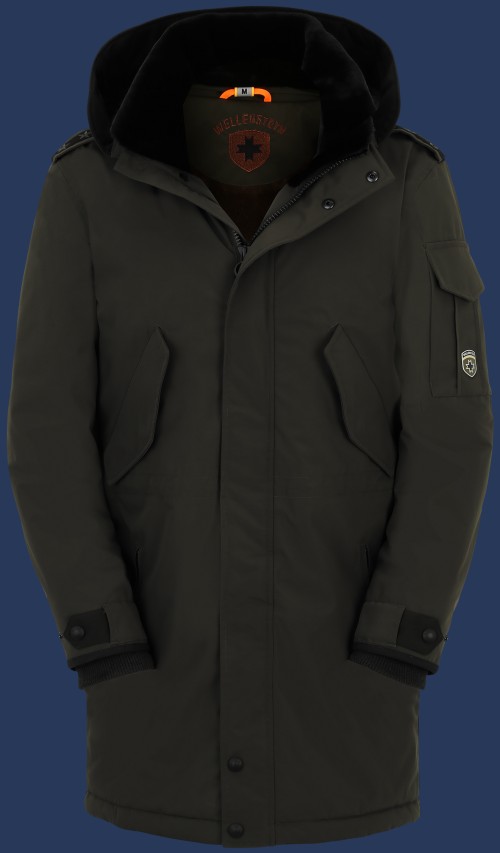 Mäntel Nebraska | StroBoAirTec | Darkarmy/Black - Herren NEBR-870-DBK-GRÖßE Winter