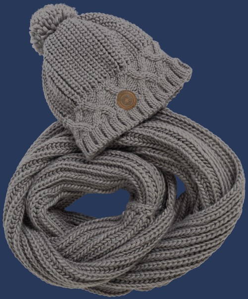 Mützen Kampen | Acryl | Grey - Damen KMP-109-GRY-GRÖßE Winter
