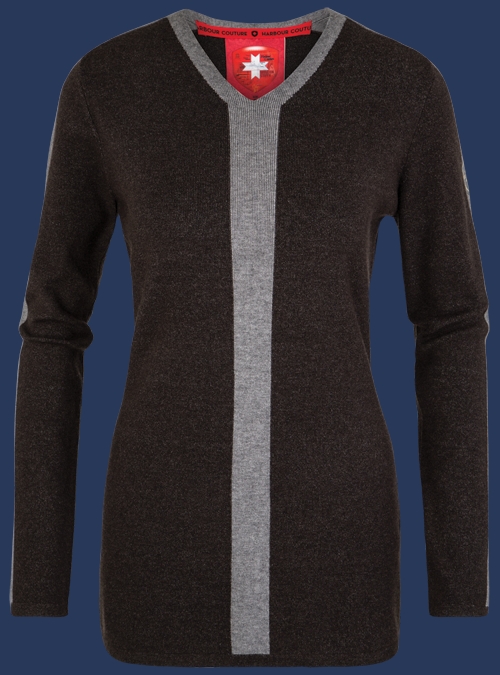 Pullover Damen Pullover 013 | KoNitH | Anthracite/Ashgrey - Damen DP013-942-ATAG-GRÖßE Winter